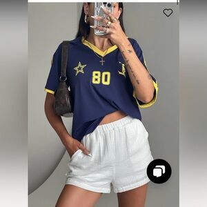 NWOT MATEO HIGH WAISTED COTTON SHORTS WHITE